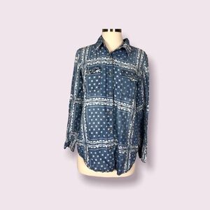 Thread & supply blue bandana‎ top